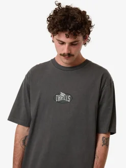 Discount Thrills Born To Fly Embro Oversize Fit Tee - Merch Black MerchBlack