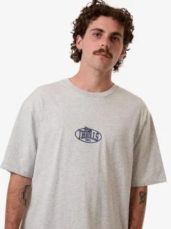 Discount Thrills Born To Fly Embro Oversize Fit Tee - Snow Marle SnowMarle