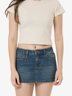 Outlet Thrills Carmen Skirt - Dirty Oil Blue DirtyOilBlue