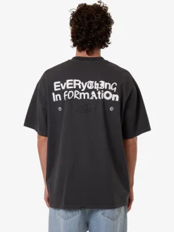 Discount Thrills Chain Of Formation Box Fit Oversize Tee - Dark Charcoal DarkCharcoal