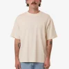 Best Thrills Chain Of Formation Embro Box Fit Oversize Short Tee - Unbleached