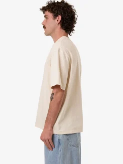 Best Thrills Chain Of Formation Embro Box Fit Oversize Short Tee - Unbleached