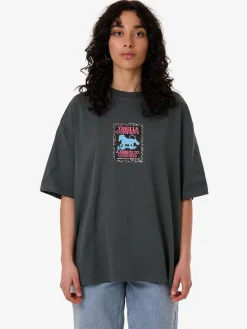 Fashion Thrills Chain of Formation Oversized Tee - Charcoal Blue CharcoalBlue