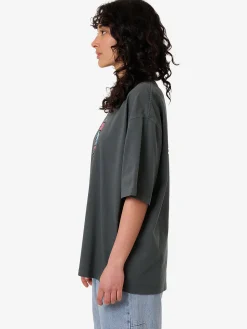 Fashion Thrills Chain of Formation Oversized Tee - Charcoal Blue CharcoalBlue