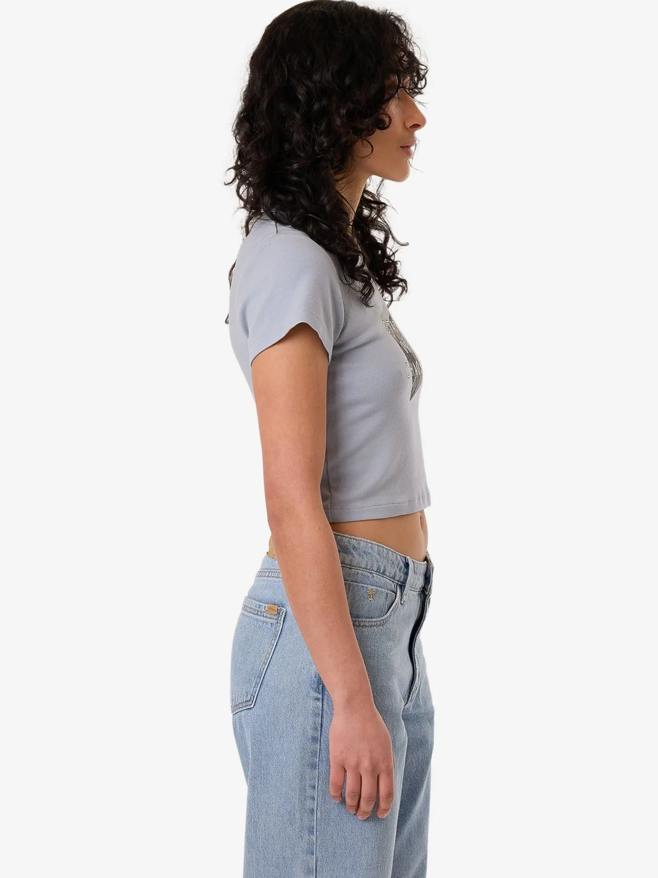 Hot Thrills Chaotic Growth Mini Tee - Ashley Blue AshleyBlue