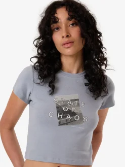 Hot Thrills Chaotic Growth Mini Tee - Ashley Blue AshleyBlue