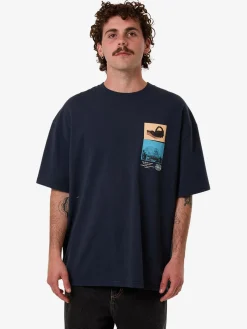 Clearance Thrills Chaotic State Box Fit Oversize Tee - Eclipse