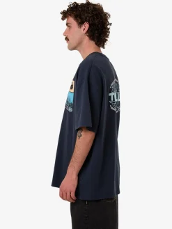 Clearance Thrills Chaotic State Box Fit Oversize Tee - Eclipse