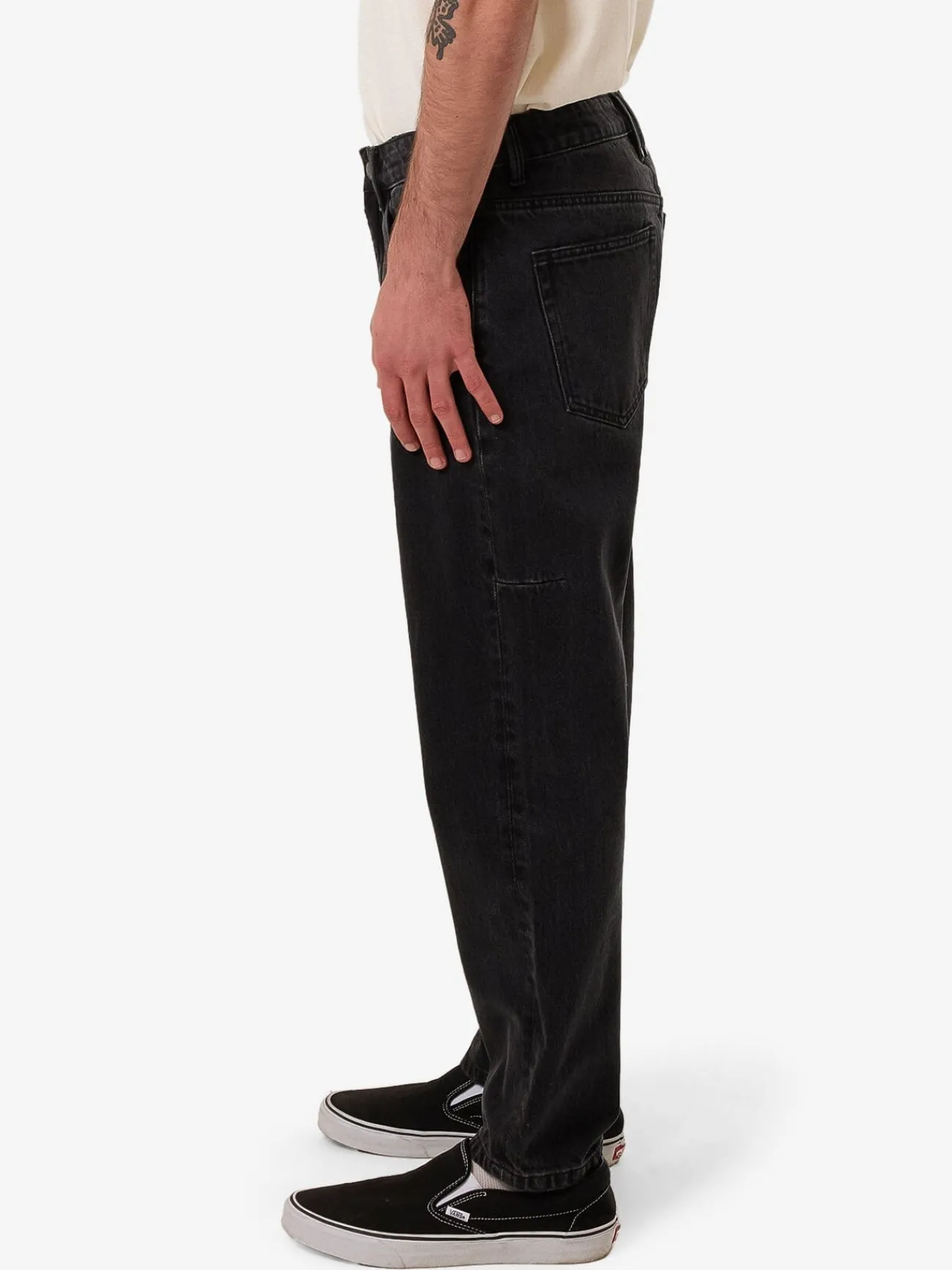 Online Thrills Chopped Denim Jean - Coal