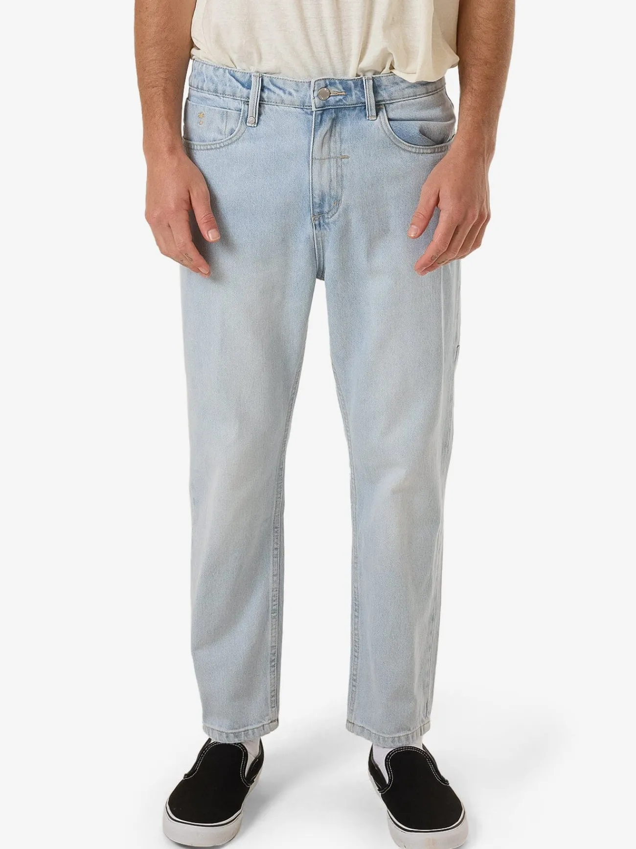 Sale Thrills Chopped Denim Jean - Ether Blue EtherBlue