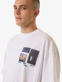 Discount Thrills Come & Believe Box Fit Oversize Tee - White