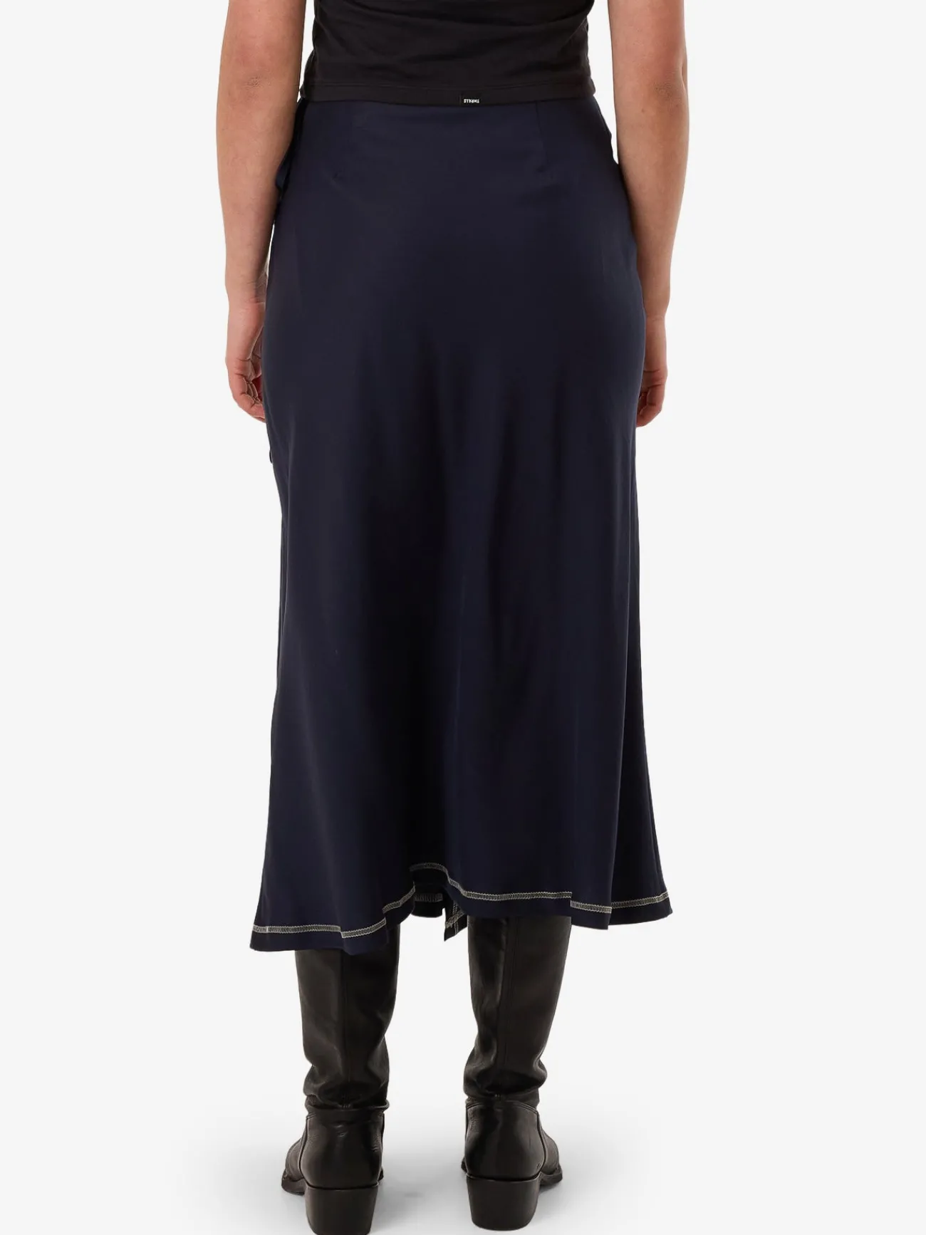 Discount Thrills Contour Midi Skirt - Peacoat