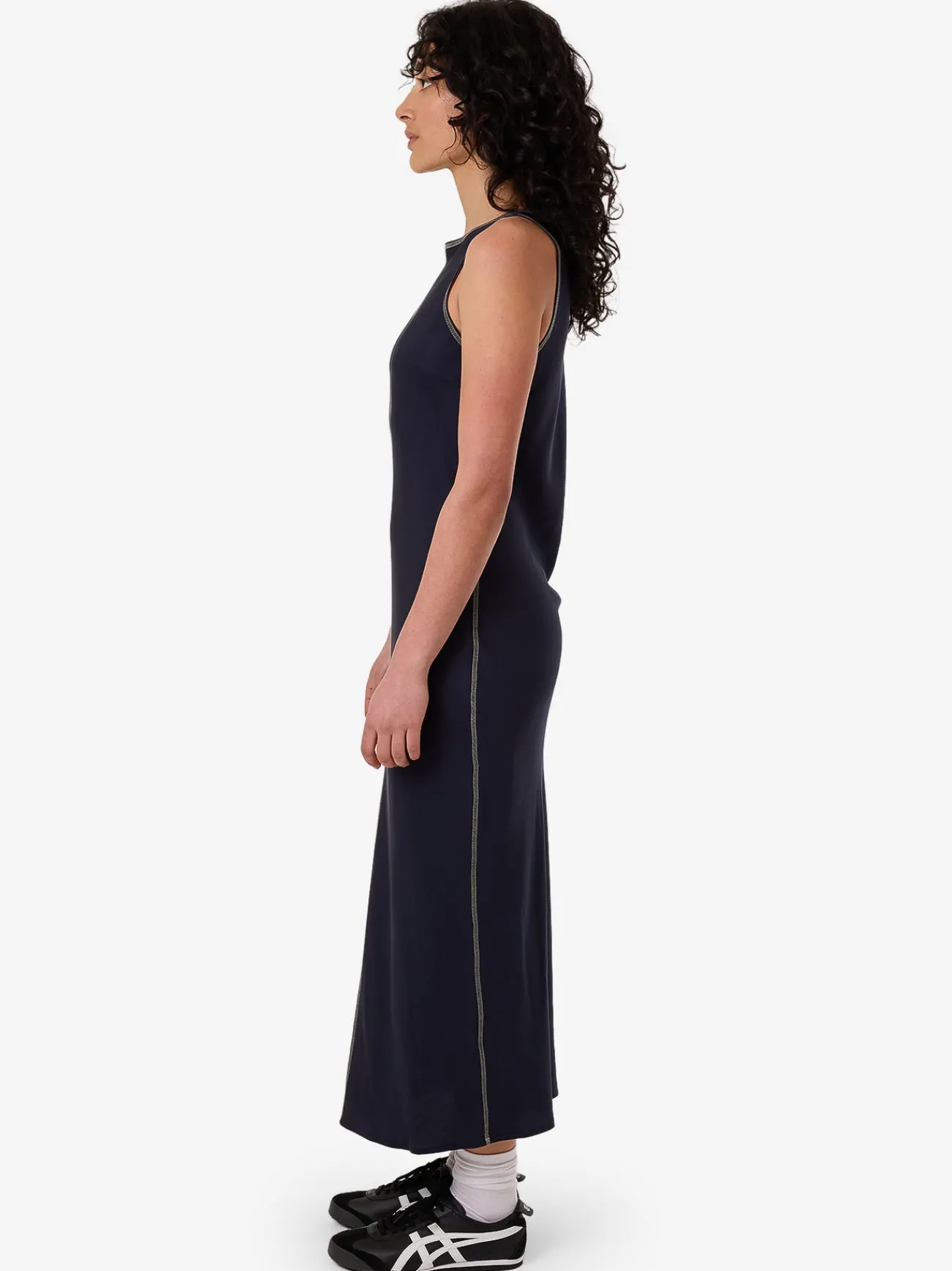 Fashion Thrills Contour Slip Midi Dress - Peacoat