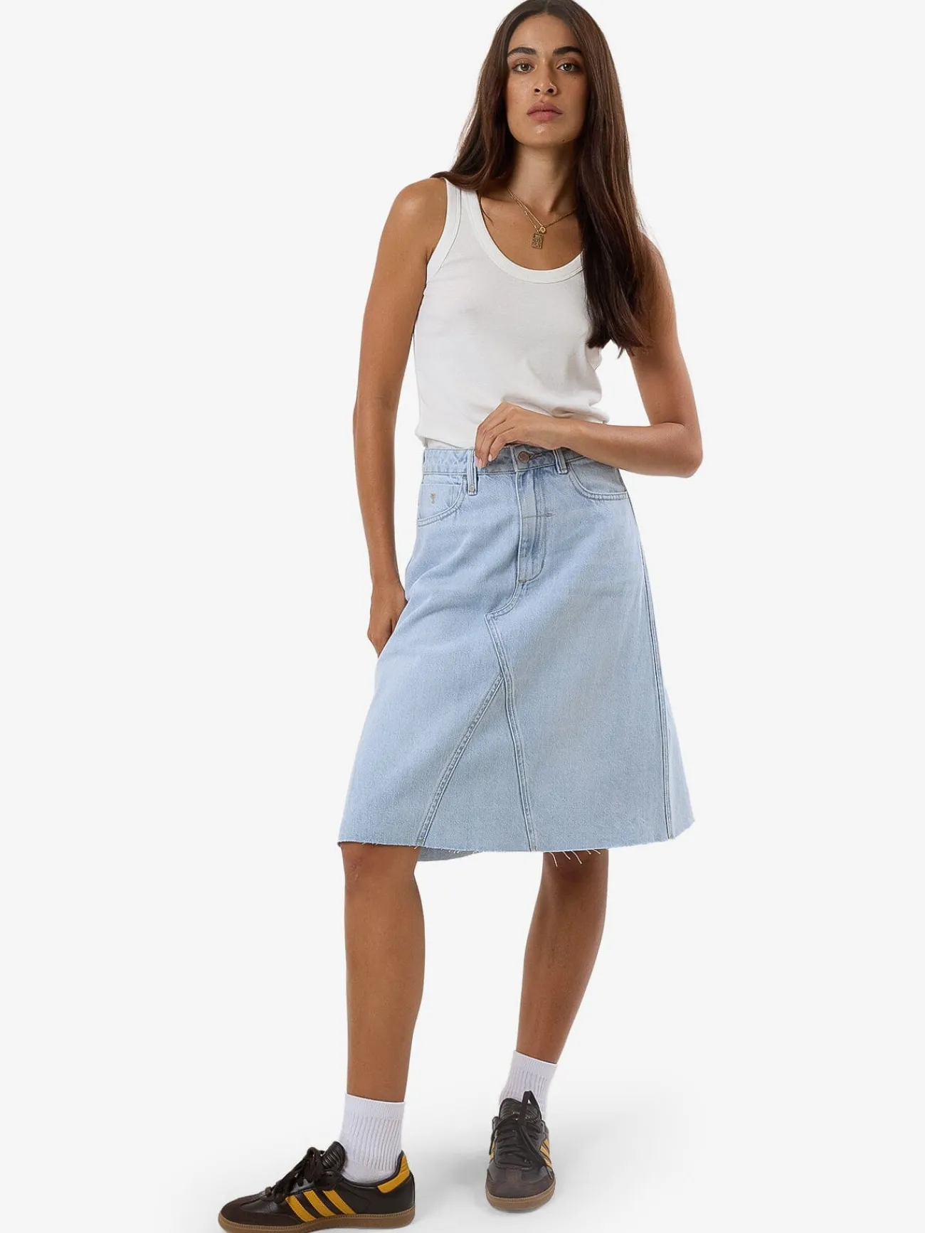 Sale Thrills Cooper Skirt - Light Ash Blue LightAshBlue