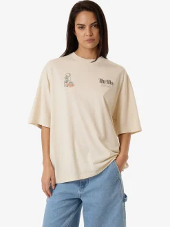 Clearance Thrills Corsage Oversized Tee - Heritage White HeritageWhite