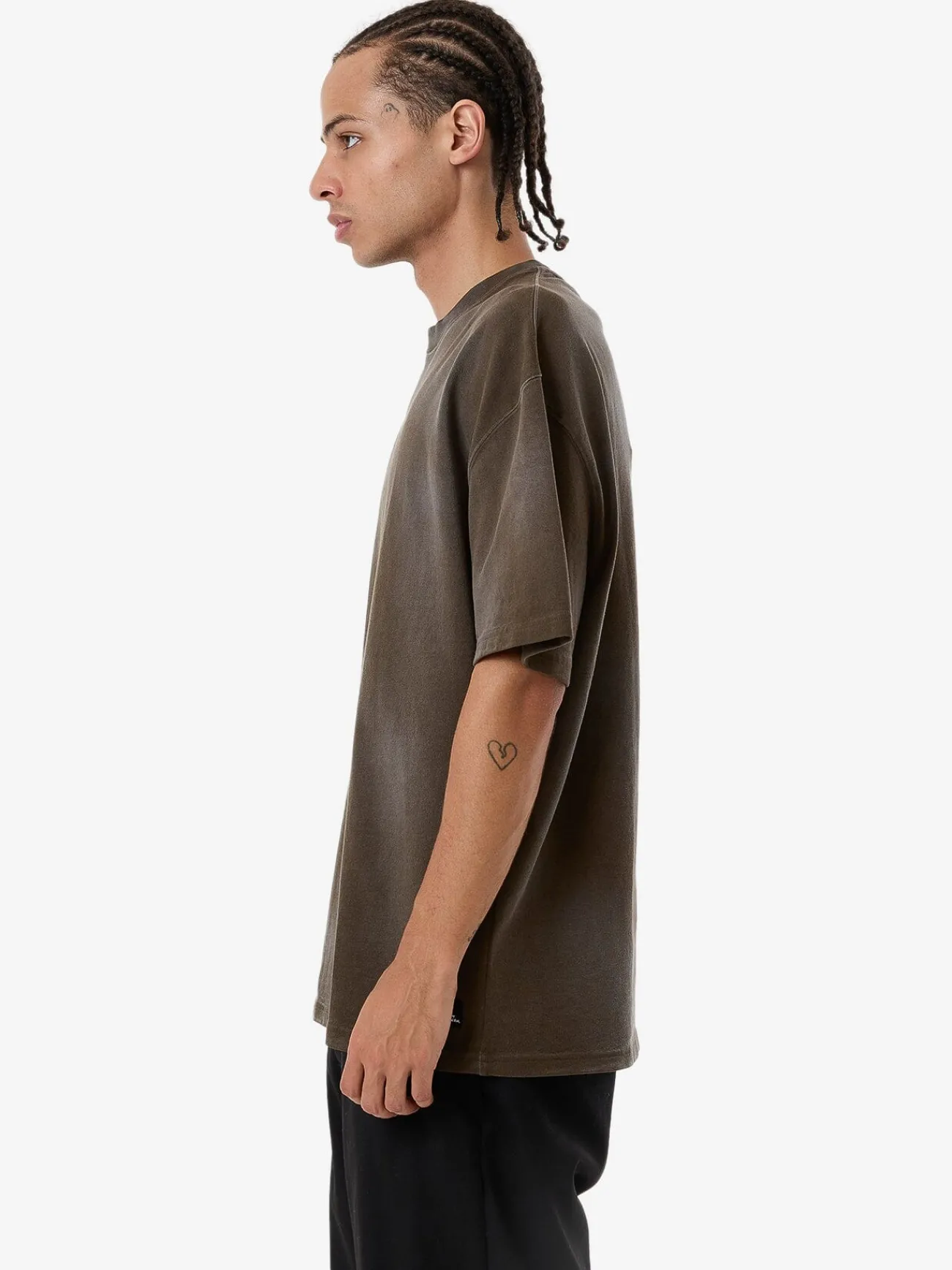 Best Thrills Cortex Worn Box Fit Oversize Tee - Faded Tarmac FadedTarmac