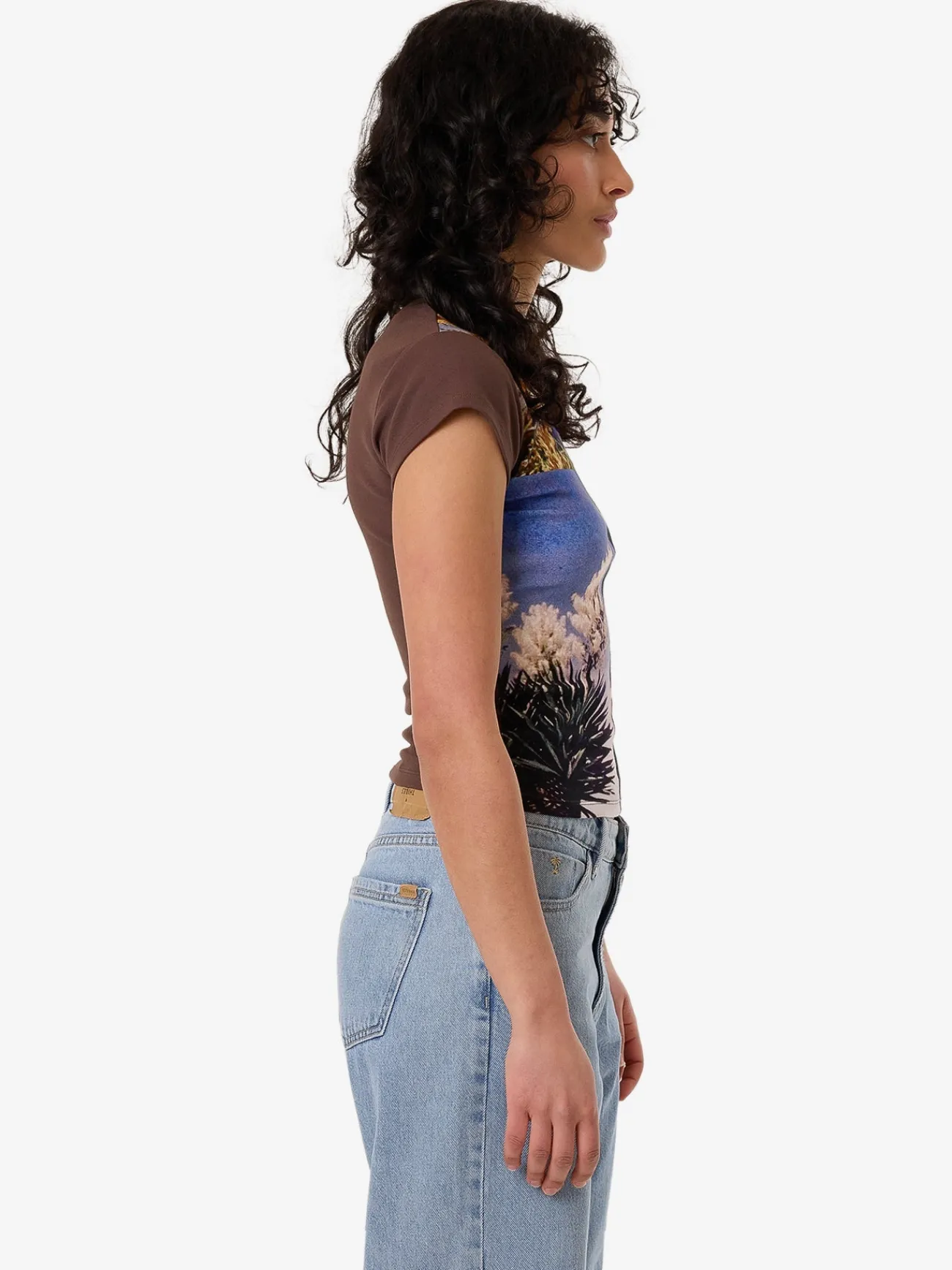 Clearance Thrills Dalia Club Tee - Coffee