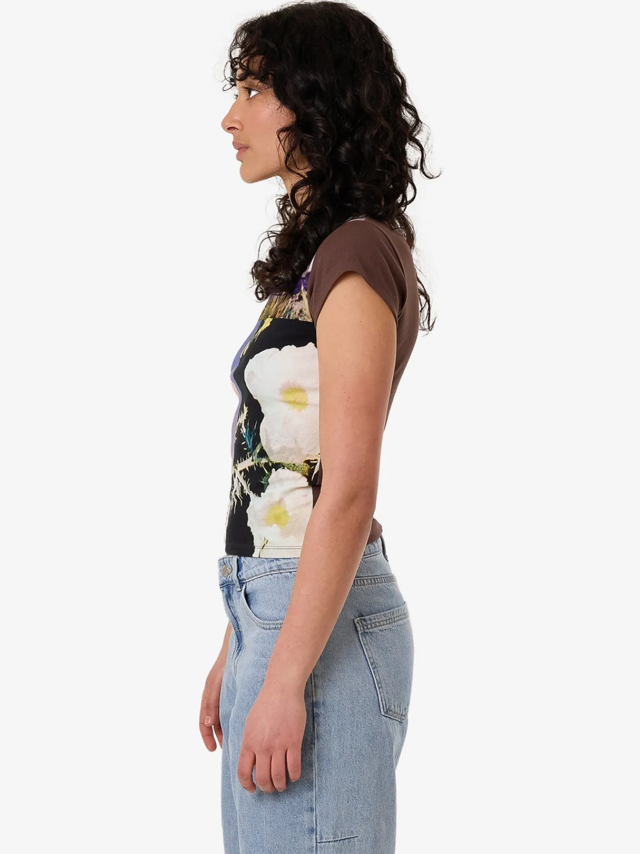 Clearance Thrills Dalia Club Tee - Coffee