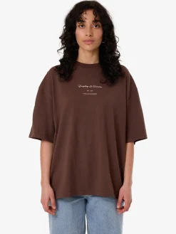 Hot Thrills Dalia Oversized Tee - Coffee
