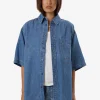 Online Thrills Darian Denim Shirt - Dark Dust Blue DarkDustBlue