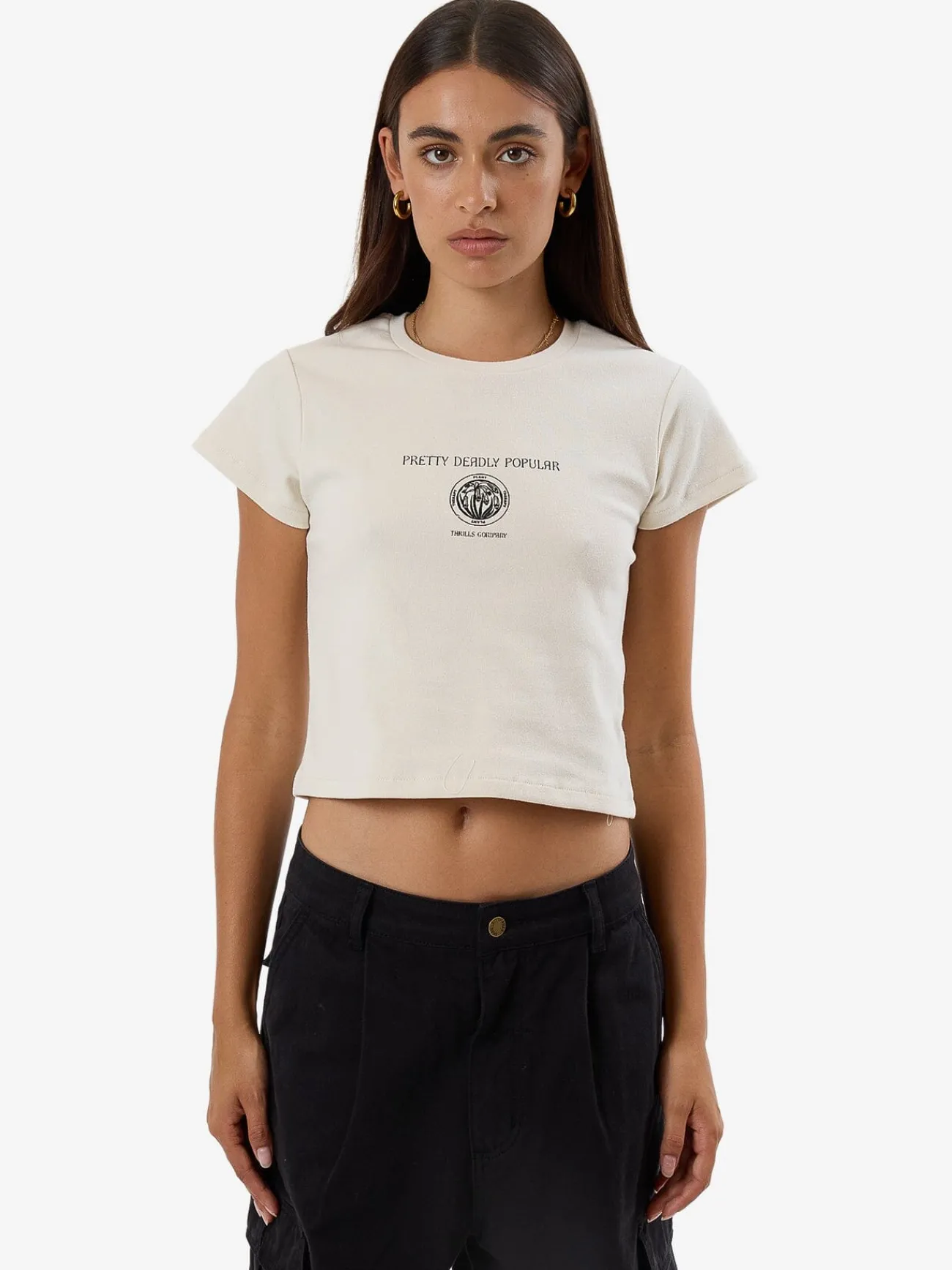 Discount Thrills Deadly Posy Mini Tee - Heritage White HeritageWhite