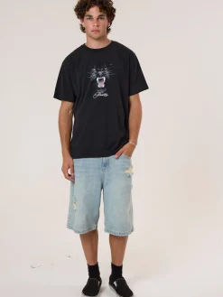 Hot Thrills Deadly Pursuit Merch Fit Tee - Washed Black WashedBlack