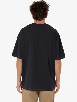 Sale Thrills Deception Box Fit Oversize Tee - Washed Black WashedBlack