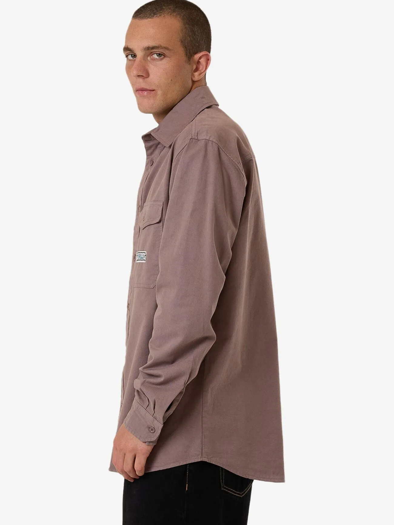 Online Thrills Double Meaning Long Sleeve Shirt - Dove