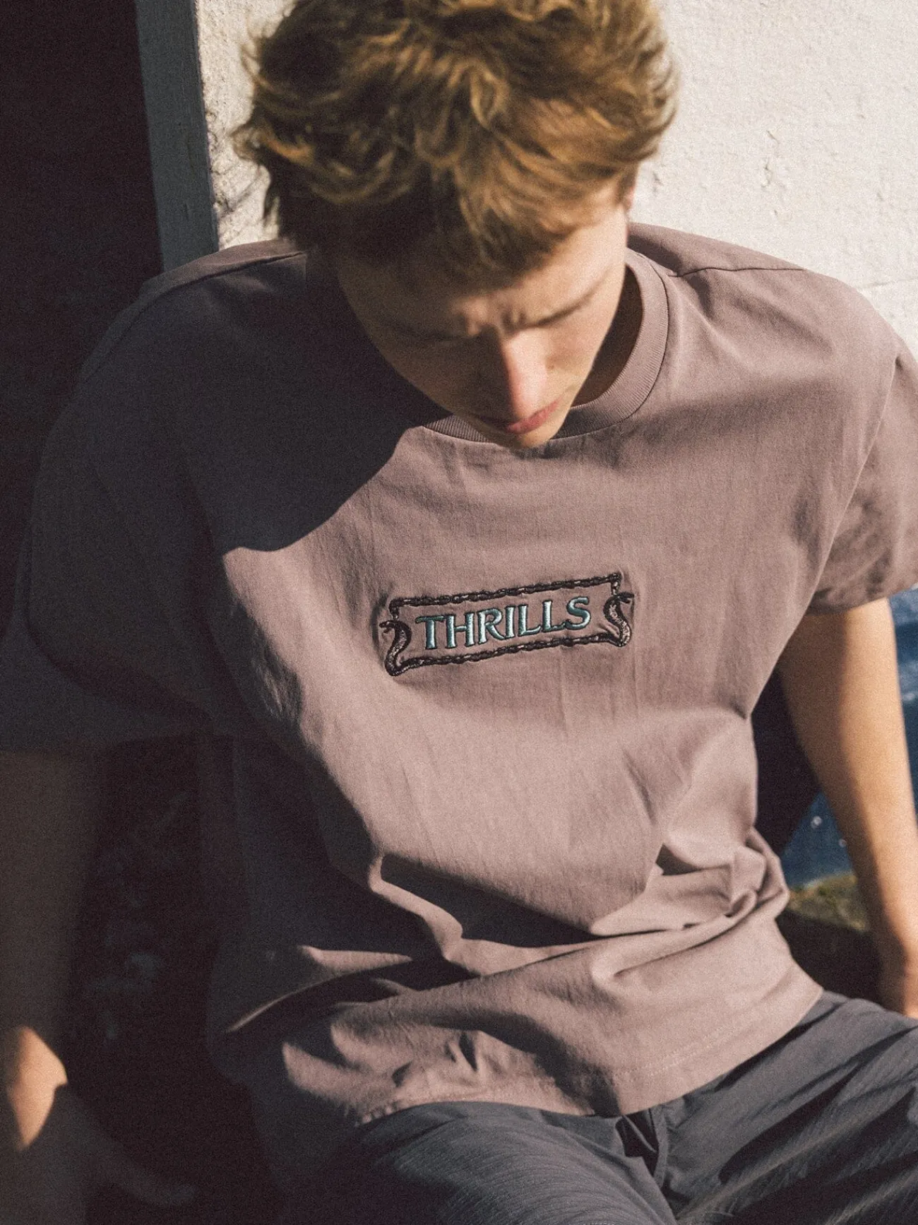Best Thrills Double Meaning Oversize Fit Tee - Dove