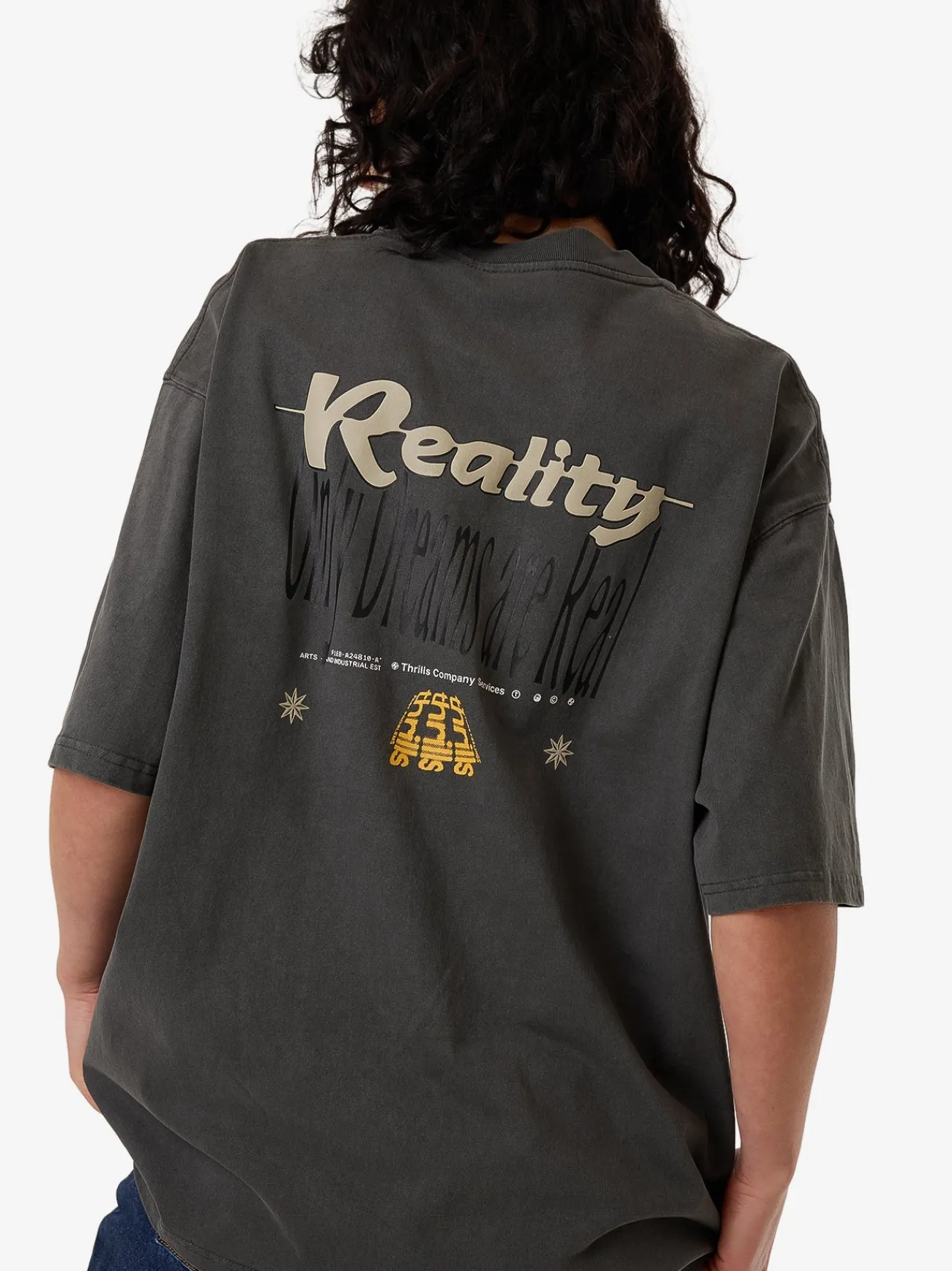 Outlet Thrills Dream Reality Oversized Tee - Merch Black MerchBlack