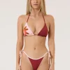 Hot Thrills Ember String Bikini Bottom - Crimson
