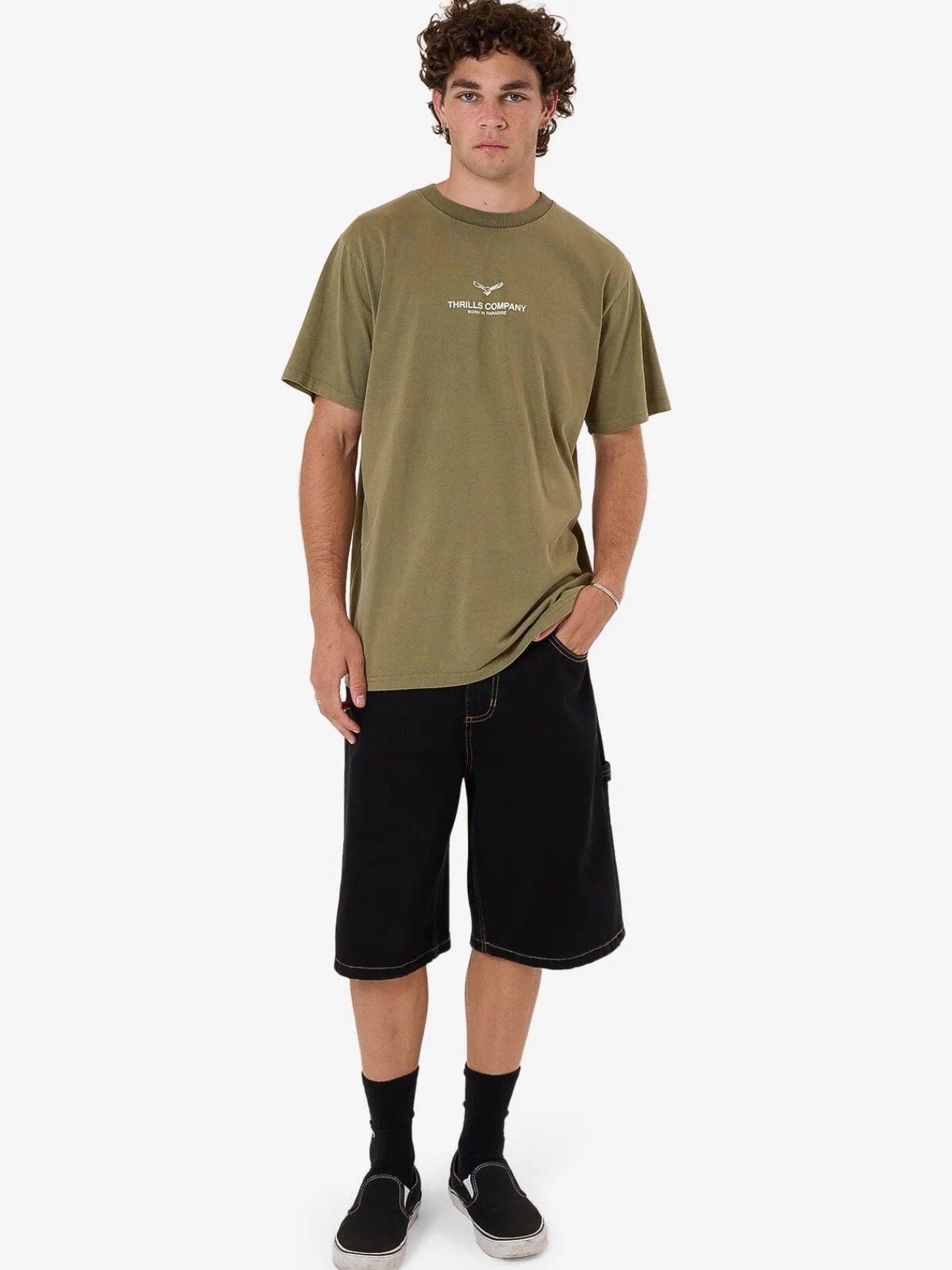 Best Thrills Emblem Merch Fit Tee - Olive