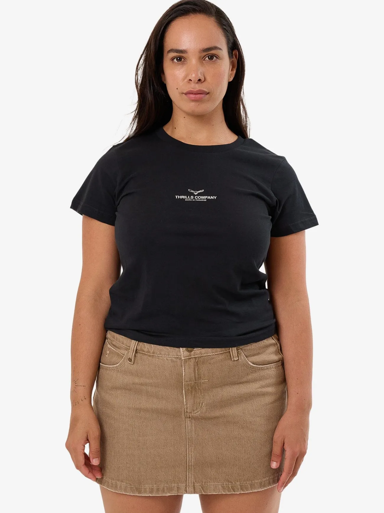 New Thrills Emblem Of Strength Everyday Tee - Washed Black WashedBlack
