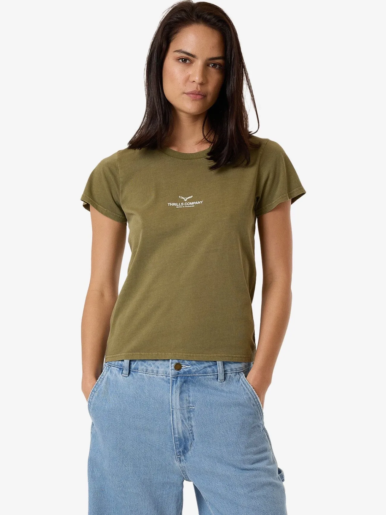 Discount Thrills Emblem Of Strength Everyday Tee - Olive