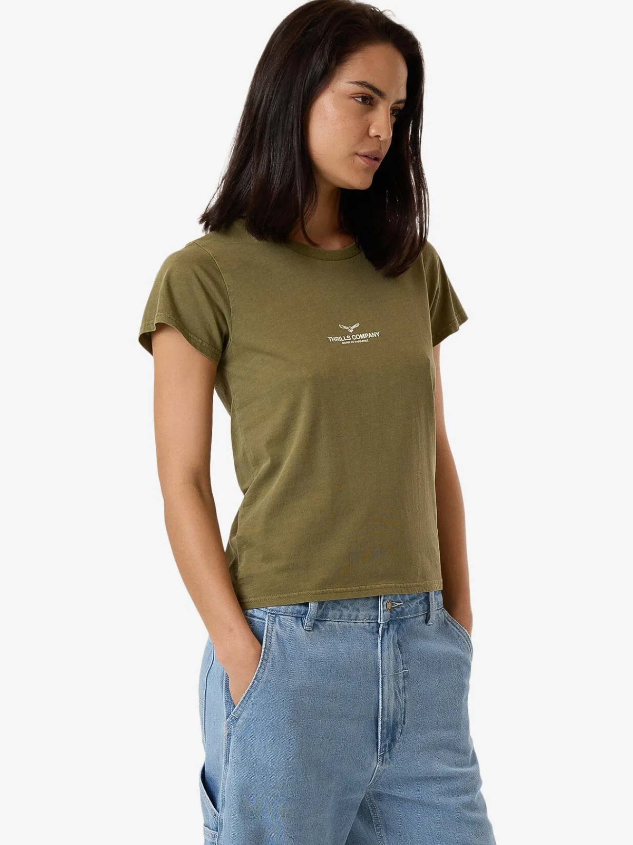 Discount Thrills Emblem Of Strength Everyday Tee - Olive