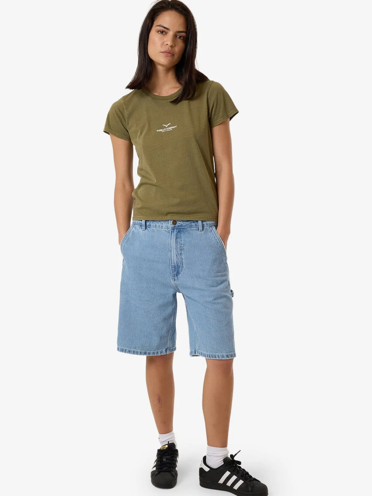 Discount Thrills Emblem Of Strength Everyday Tee - Olive