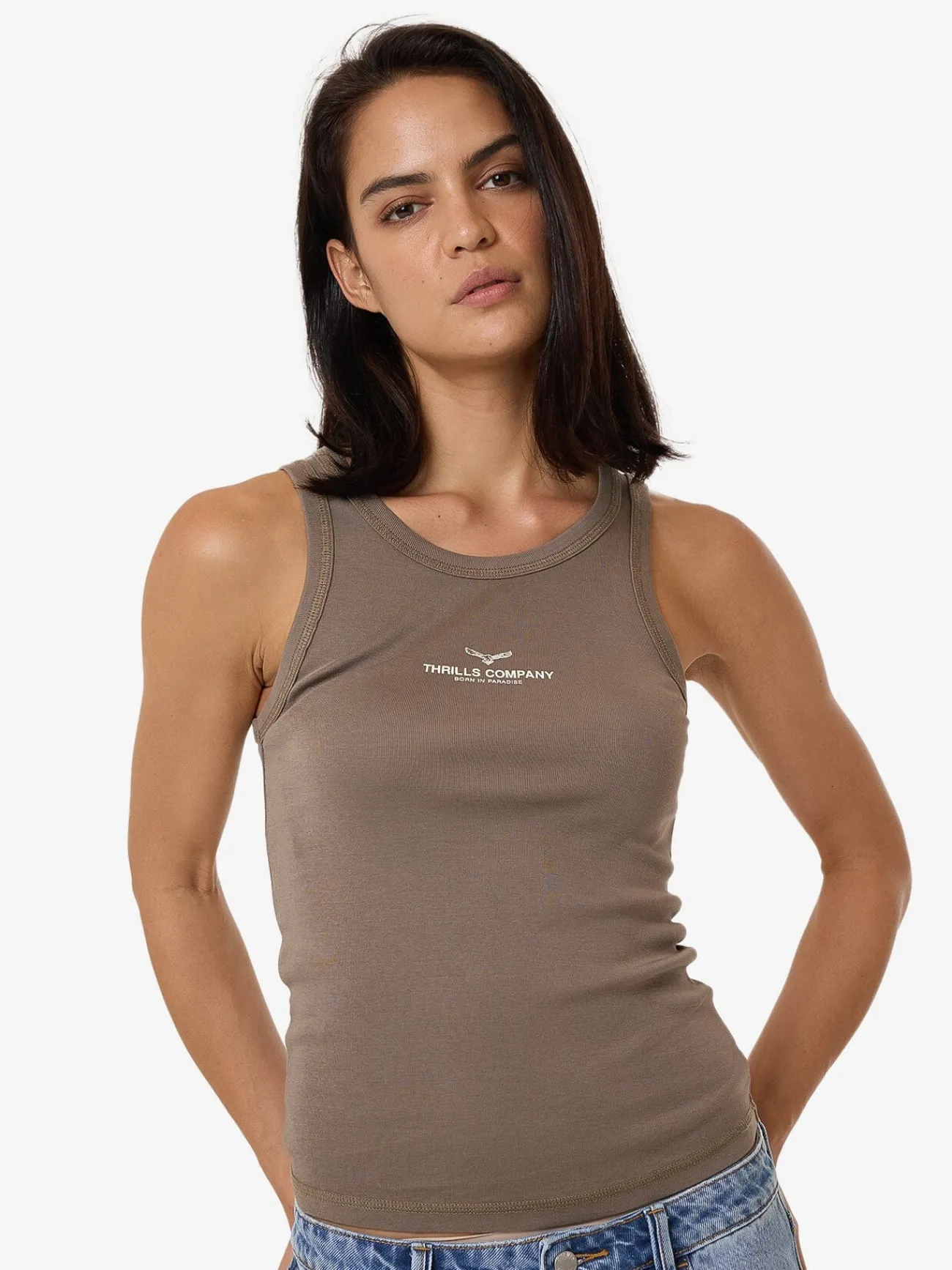 Fashion Thrills Emblem Of Strength Sloane Tank - Fungi