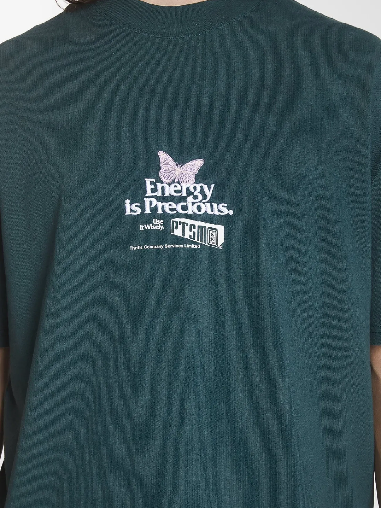 Best Thrills Energy Is Precious Box Fit Oversize Tee - Dark Jade DarkJade