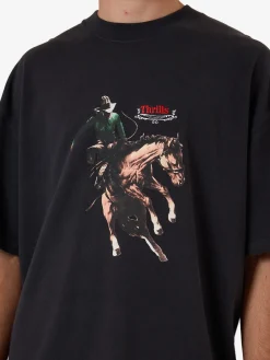 Outlet Thrills Eternal Outlaw Box Fit Oversize Tee - Washed Black WashedBlack