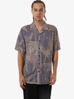 Hot Thrills Everything In Formation Bowling Shirt - Sand