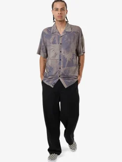 Hot Thrills Everything In Formation Bowling Shirt - Sand