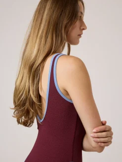Best Thrills Farrow Plunge One Piece - Dark Cherry DarkCherry