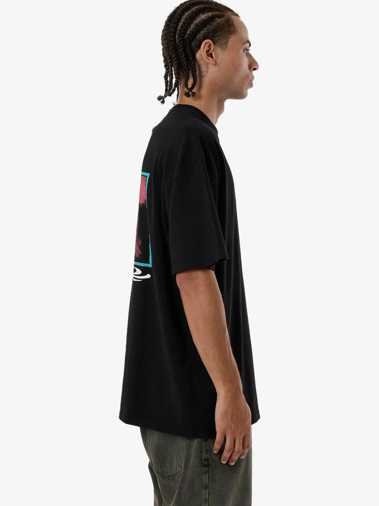 Best Thrills Firestarter Box Fit Oversize Tee - Black