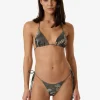 Outlet Thrills Flora Haze Micro String Bikini Bottom - Brindle