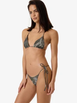 Outlet Thrills Flora Haze Micro String Bikini Bottom - Brindle