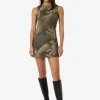 Online Thrills Flora Haze Sateen Dress - Brindle