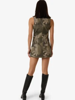 Online Thrills Flora Haze Sateen Dress - Brindle