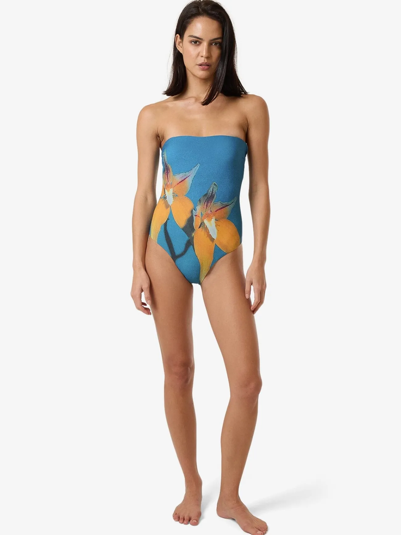 Sale Thrills Flower Society Strapless One Piece - Stella Blue StellaBlue