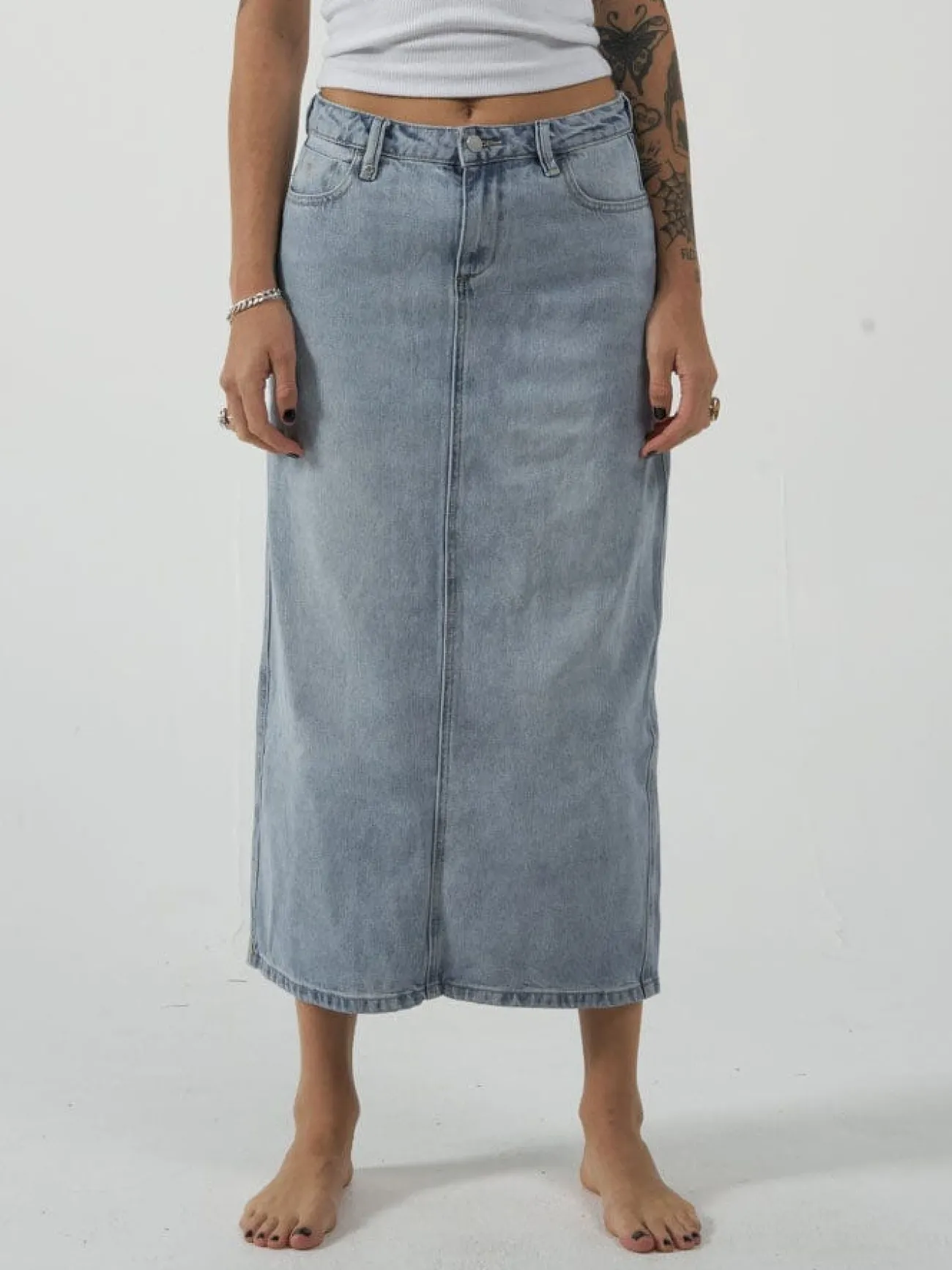 Discount Thrills Frankie Skirt - Ash Blue AshBlue