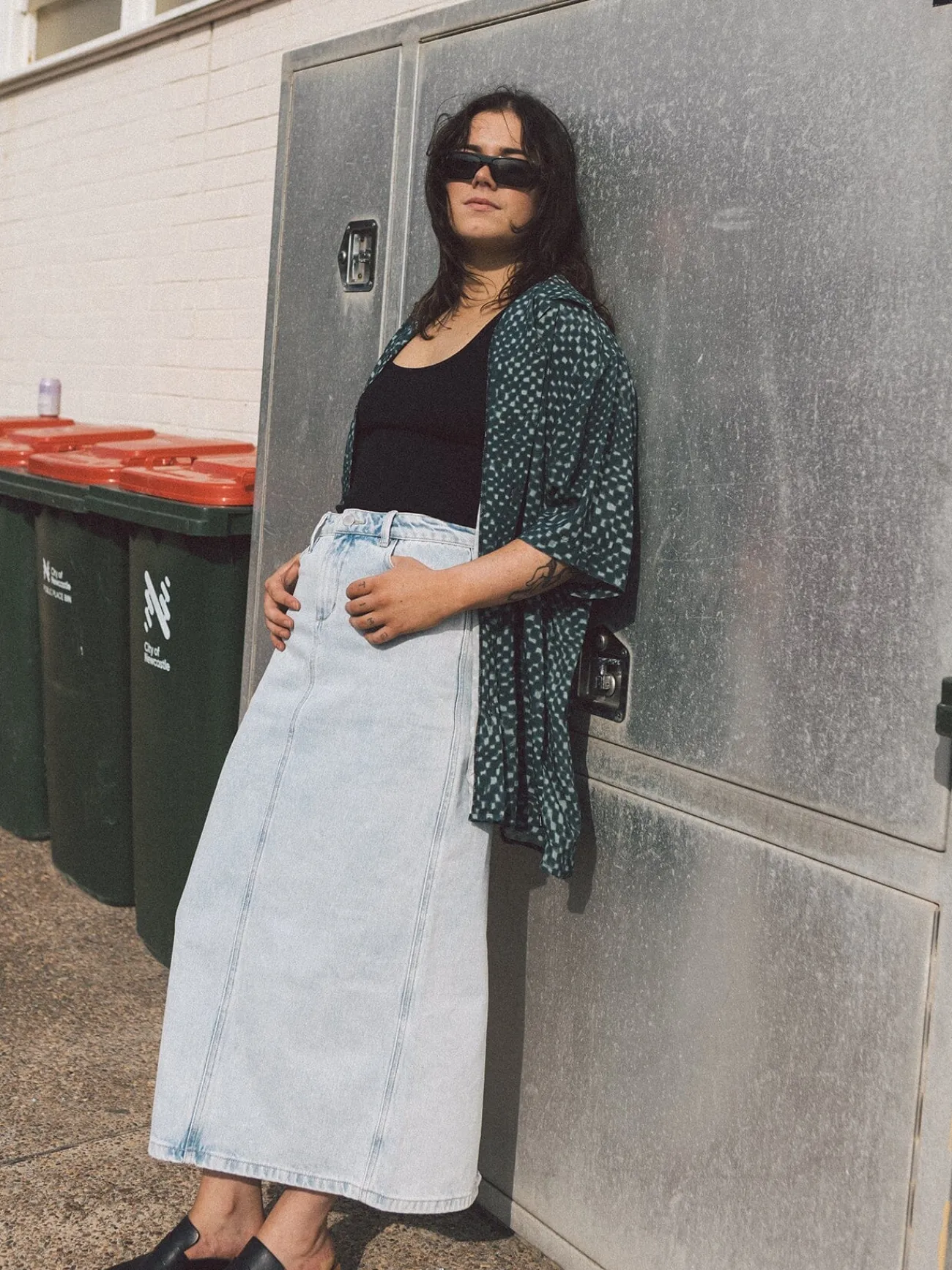 Fashion Thrills Frankie Skirt - Faded Dust Blue FadedDustBlue